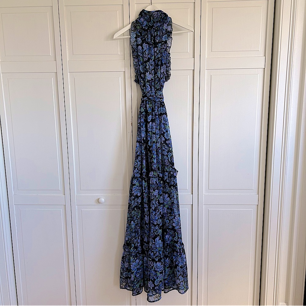 Sabina Musayev Diamanda Belted Floral Maxi Dress Sz M (can fit Small). Rare! - Picture 11 of 11